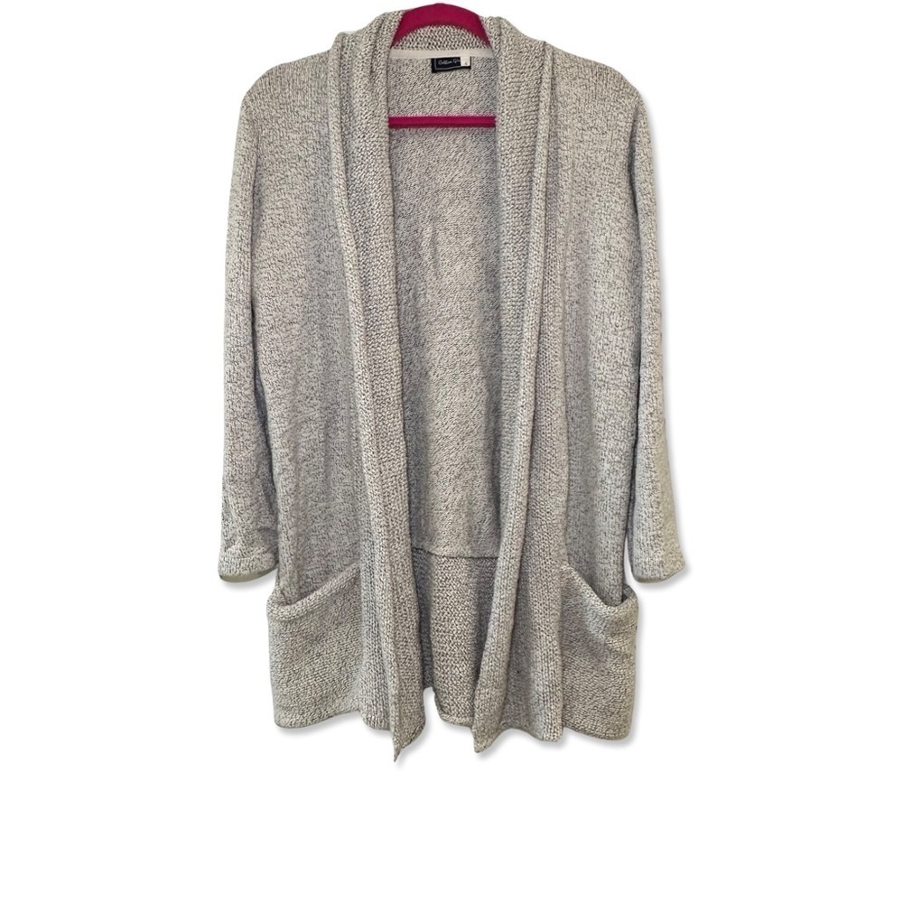 Cotton Gin Long Neutral Sweater Cardigan with Pockets
